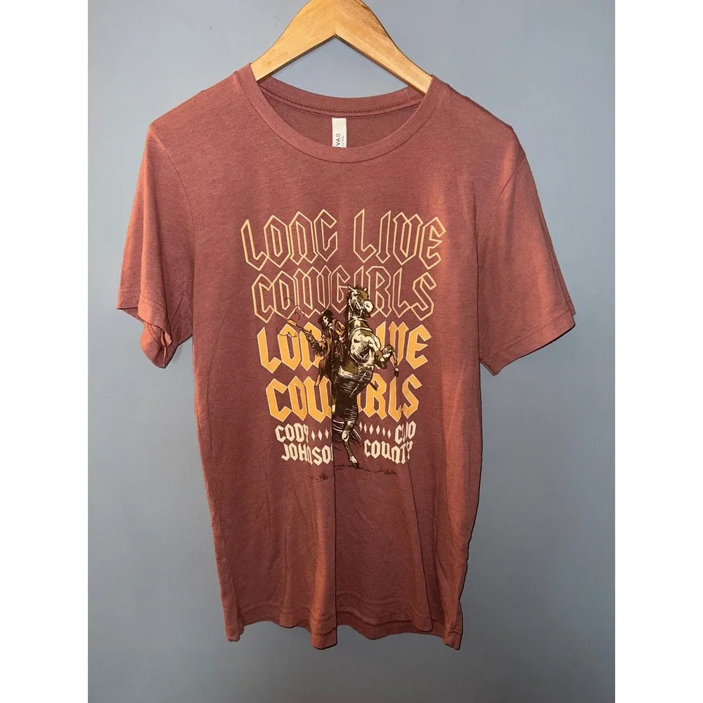 Cody Johnson Long Live Cowgirls Graphic T-Shirt Mauve COJO Country Western M